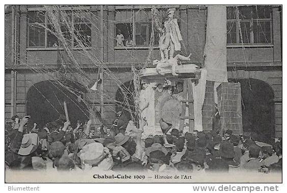 CPA Animée école Centrale Chahut Bizuth 1909 Non Circulé - Educazione, Scuole E Università