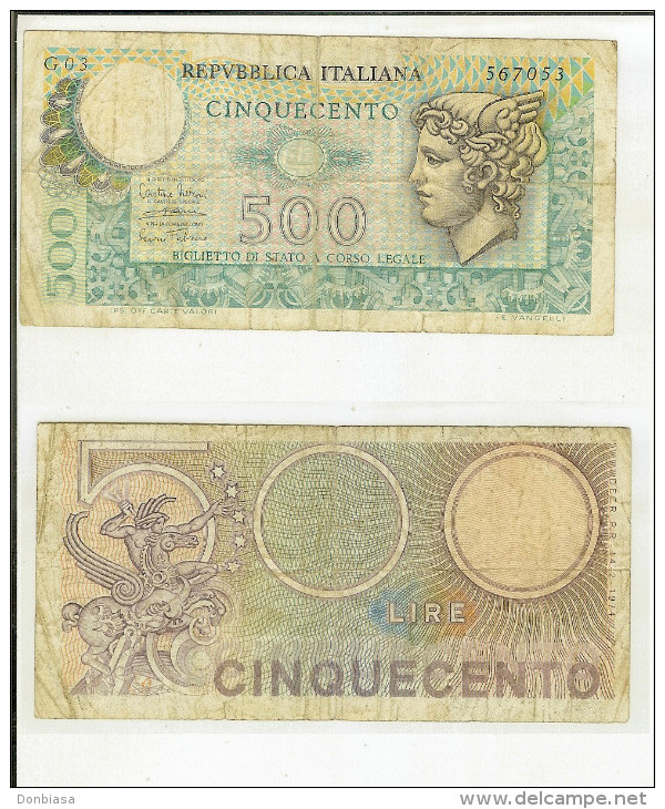 500 Lire Mercurio 14/02/1974 - 500 Lire