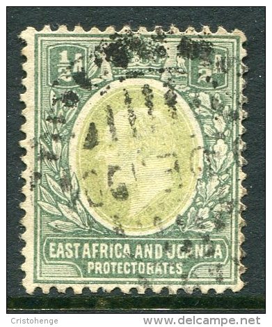 East Africa & Uganda Protectorates 1903-04 KEVII - ½a Green - Wmk. Crown CA - Used (SG 1) - East Africa & Uganda Protectorates