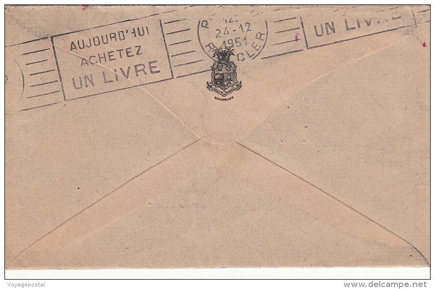 Lettre CaD Parlia Pour La France 1951 >> O.H.M.S - Brieven En Documenten