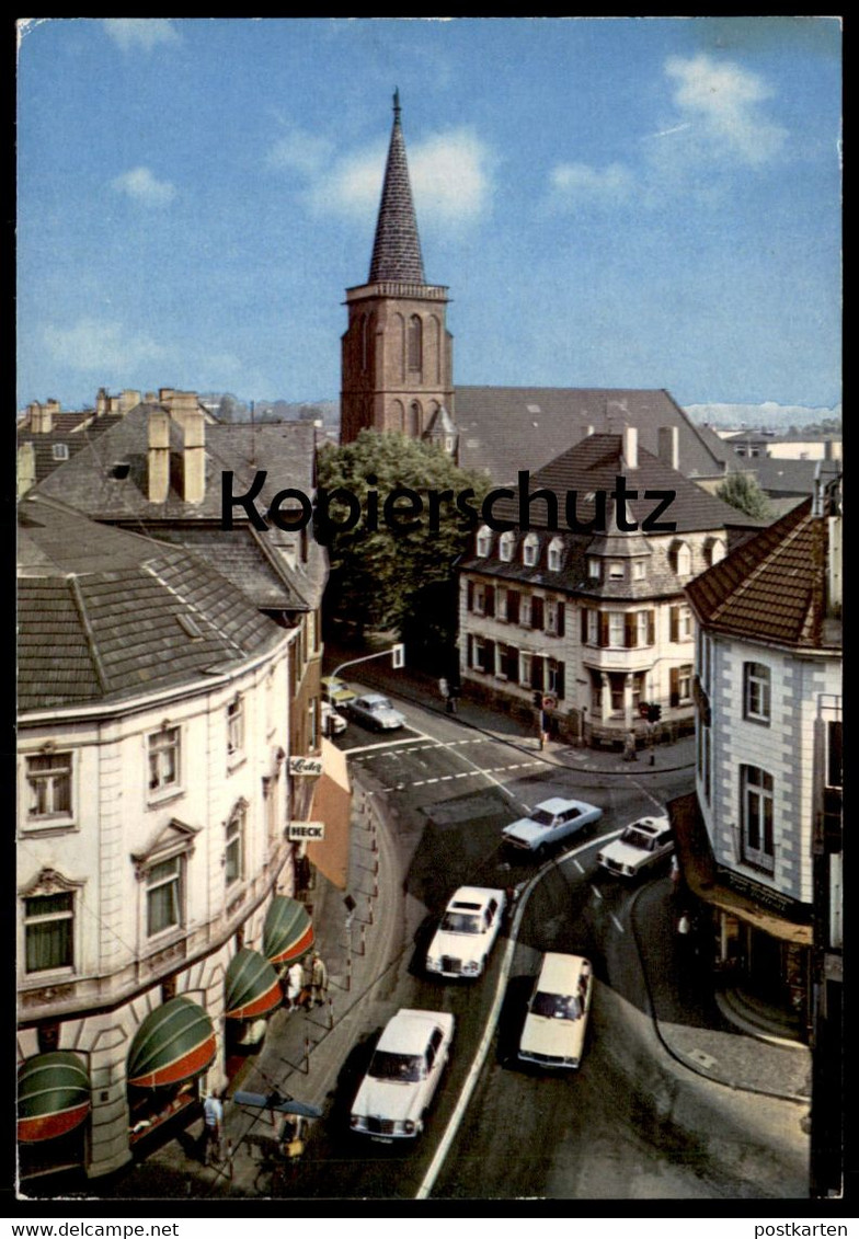 ÄLTERE POSTKARTE LEVERKUSEN OPLADEN REMIGIUS-KIRCHE MERCEDES OPEL Auto Car AK Ansichtskarte Cpa Postcard - Leverkusen