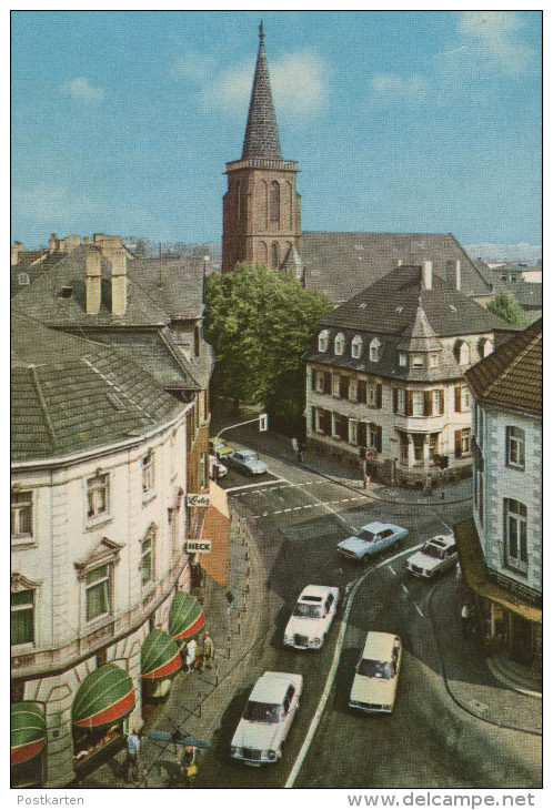 ÄLTERE POSTKARTE LEVERKUSEN OPLADEN REMIGIUS-KIRCHE MERCEDES OPEL Auto Car AK Ansichtskarte Cpa Postcard - Leverkusen