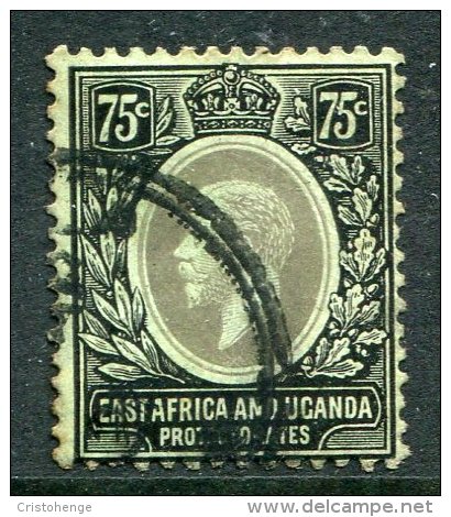 East Africa & Uganda Protectorates 1912-21 KGV - 75c Black/Emerald Olive Back - Wmk. Mult. Crown CA - Used (SG 52c) - Protettorati De Africa Orientale E Uganda