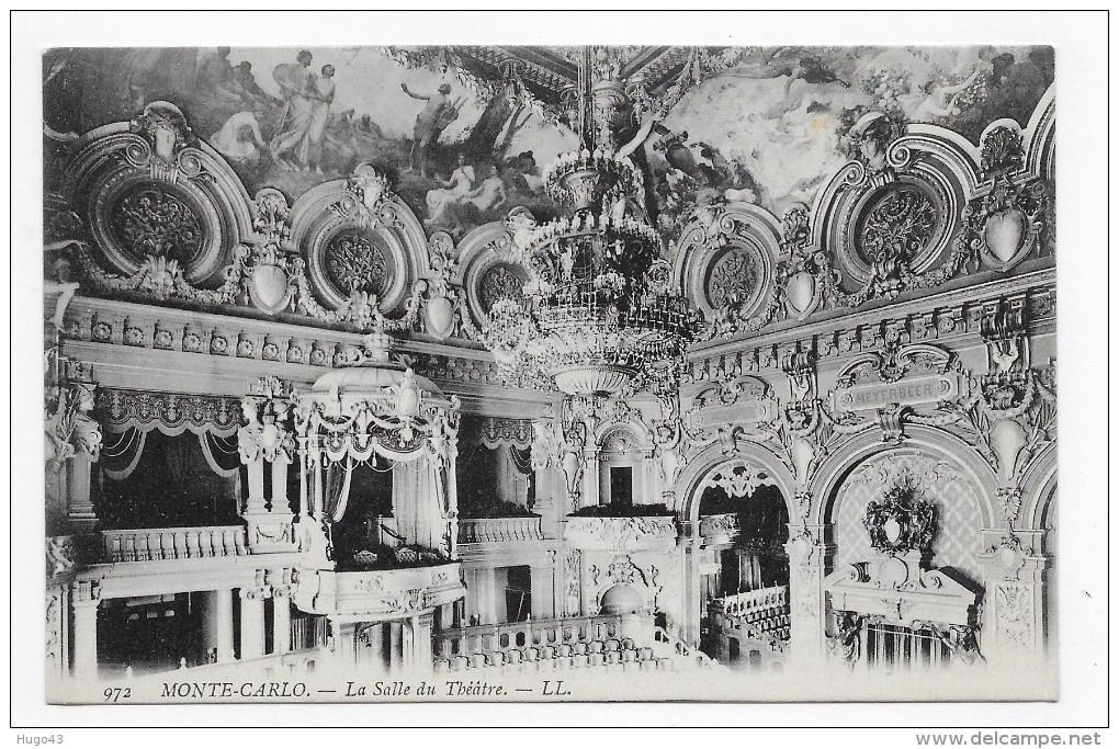 MONTE CARLO - N° 972 - LA SALLE DU THEATRE - CPA NON VOYAGEE - Teatro De ópera