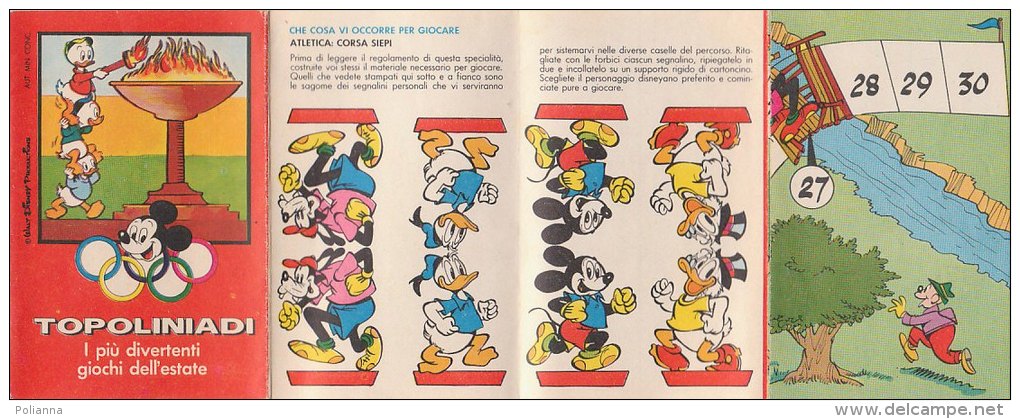 PO4430D# GIOCO DISNEY TOPOLINIADI - CORSA SIEPI - GADGET FINDUS TOPOLINO - PAPERINO Anni '70 - Disney