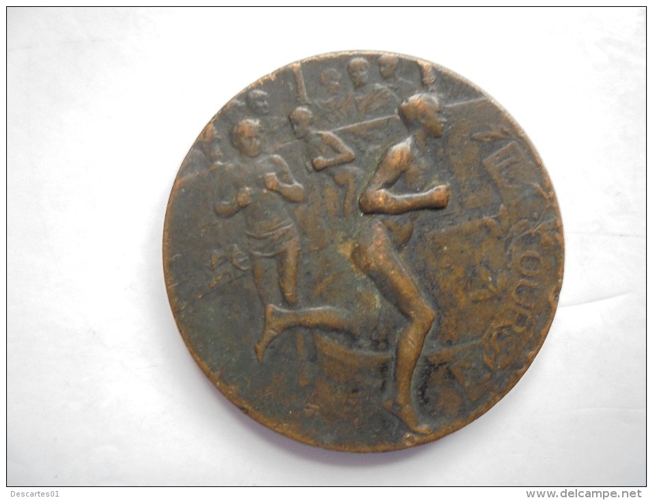 MEDAILLE EN BRONZE 1895 LE MEDAILLIER EDITEUR INTITULEE "LA COURSE" - Autres & Non Classés