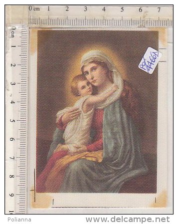 PO4466D# SANTINO SU SETA - SILKL- MADONNA CON BAMBINO - Devotieprenten