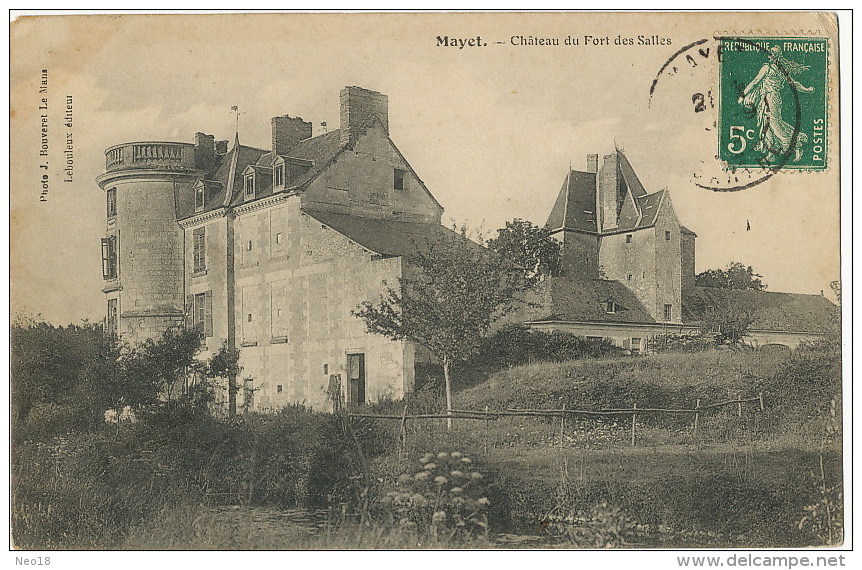 Chateau Du Fort Des Salles à Mayet Envoi à Cité Des Fleurs Rue Croisier Riom - Mayet