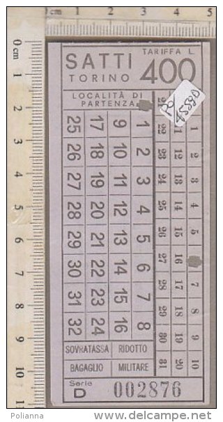 PO4559D# BIGLIETTO AUTOBUS - TRAMWAY S.A.T.T.I. TORINO - Europe