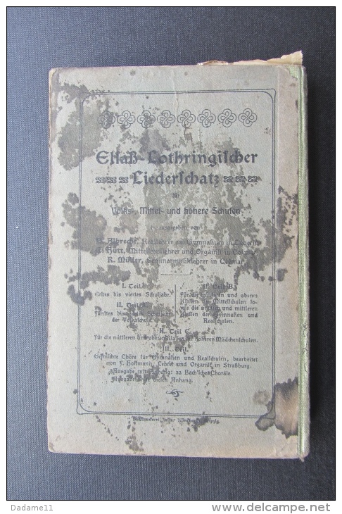 Elsass Lothringischer Liederschatz   1918 - Alte Bücher