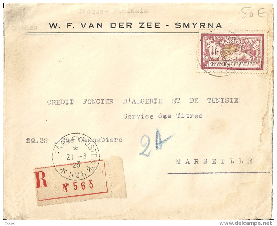 Enveloppe De Smyrne (Izmir En Turquie) à Destination De Marseille - Cartas & Documentos