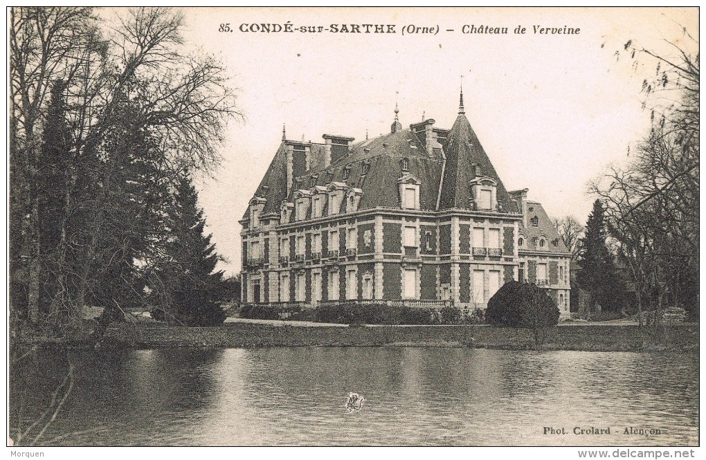 17083. Postal CONDE Sur SARTHE (Alençon) Orne. Chateau De VERVEINE - Alencon