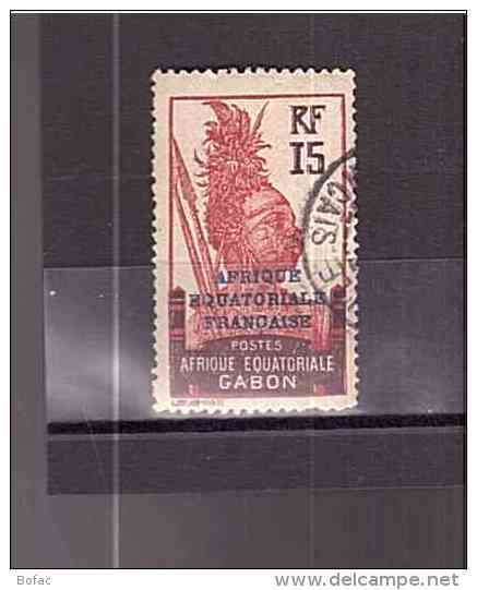 116  OBL    Y&amp;T  &laquo; Guerrier &raquo;  *GABON"  2A/12 - Used Stamps