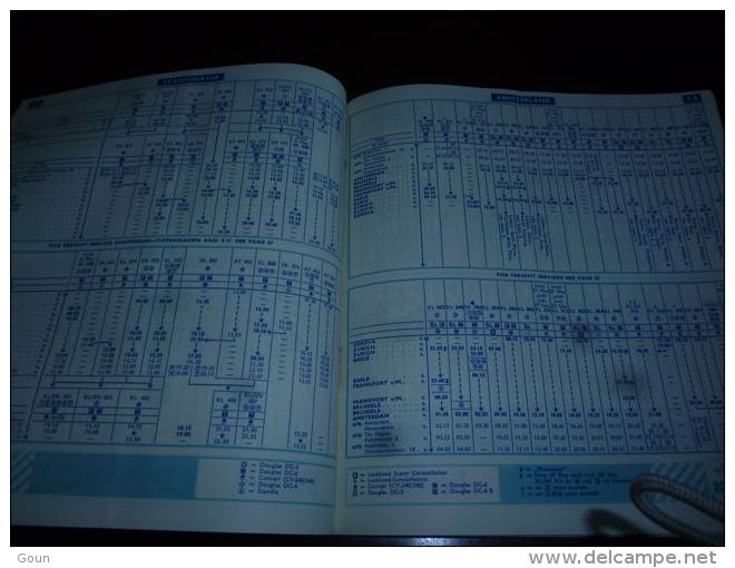 AA3-9 LC146 KLM Airlines Timetable Schedules 50 Pages Aviation Airlines  April 1955 - Horarios