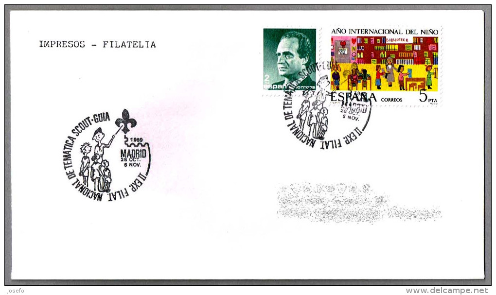 II Exp. Nacional De TEMATICA SCOUT - GUIA. Madrid 1989 - Cartas & Documentos