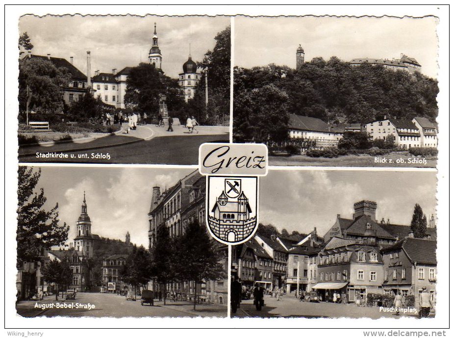 Greiz - S/w Mehrbildkarte 3 - Greiz