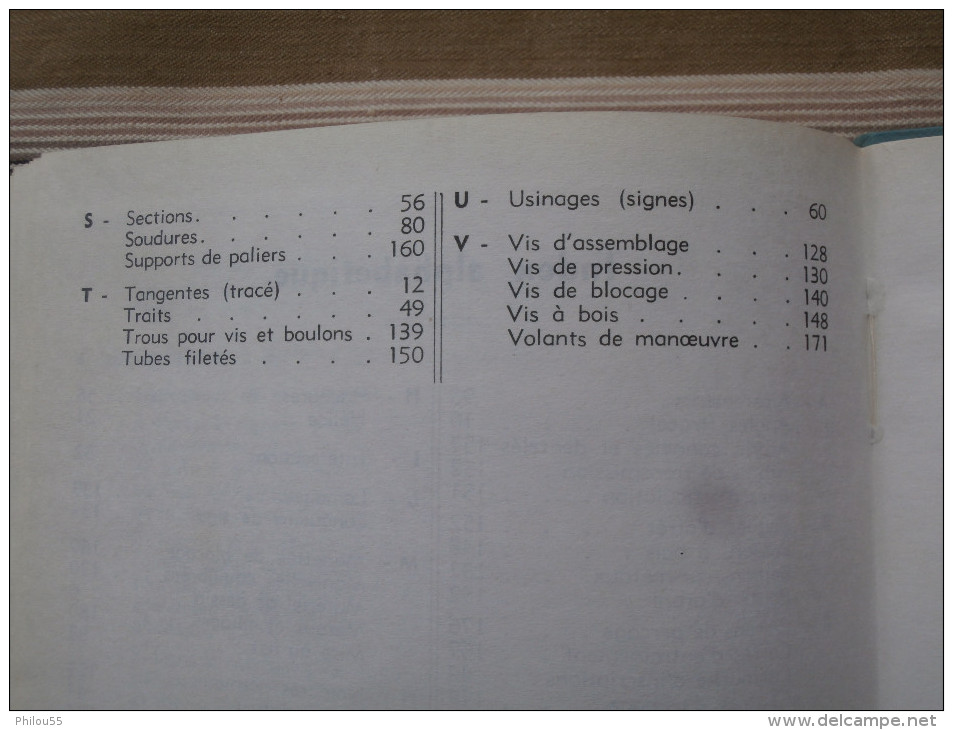 AIDE MEMOIRE de l'eleve dessinateur M. NORBERT NIMES   1965 - 1966