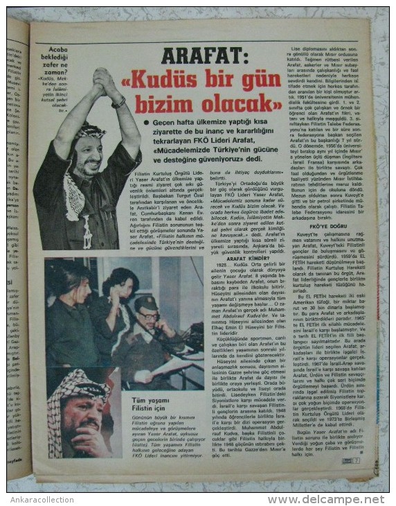 AC - YASSER ARAFAT, HAYAT MAGAZINE 10 MARCH 1986 FROM TURKEY - Zeitungen & Zeitschriften