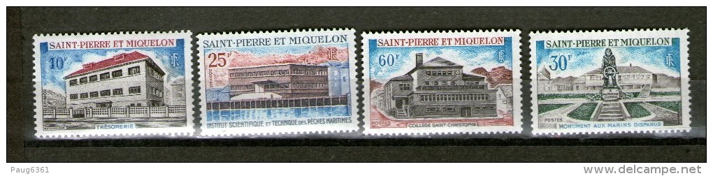 SAINT-PIERRE ET MIQUELON 1969 BATIMENTS   DALLAY  N°387/90 NEUF MNH** - Neufs