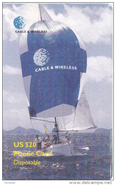 TARJETA DE BRITISH VIRGIN ISLANDS DE UN BARCO DE VELA  (SHIP) - Islas Virgenes