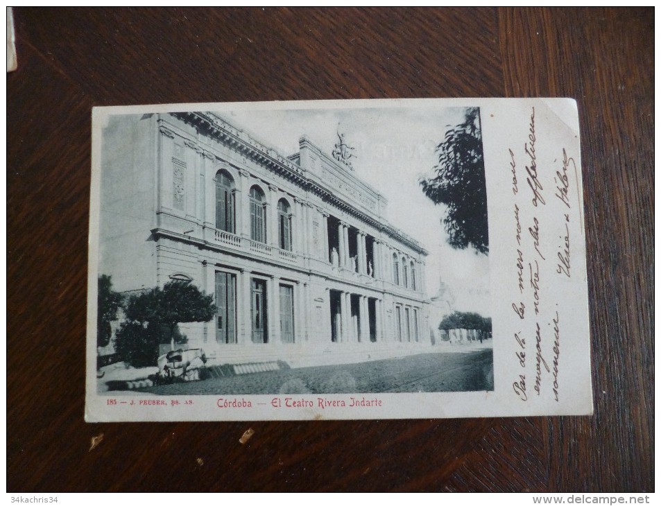 CPA Argentine Argentina Cordoba El Teatro Rivera Indarte Par Vapeur Cordillère - Argentine