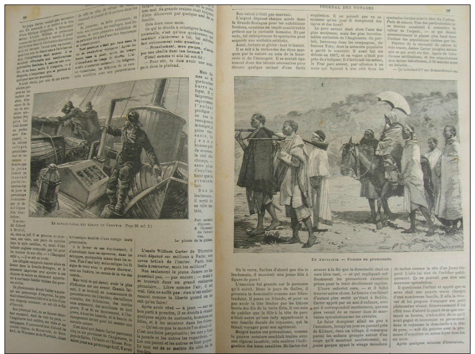 J.DES VOYAGES N°576:ANGERS/DOMPTEURS CELEBRES:CARTER/ABYSSINIE/LES MINQUIERS JERSEY GUERNESEY - 1850 - 1899