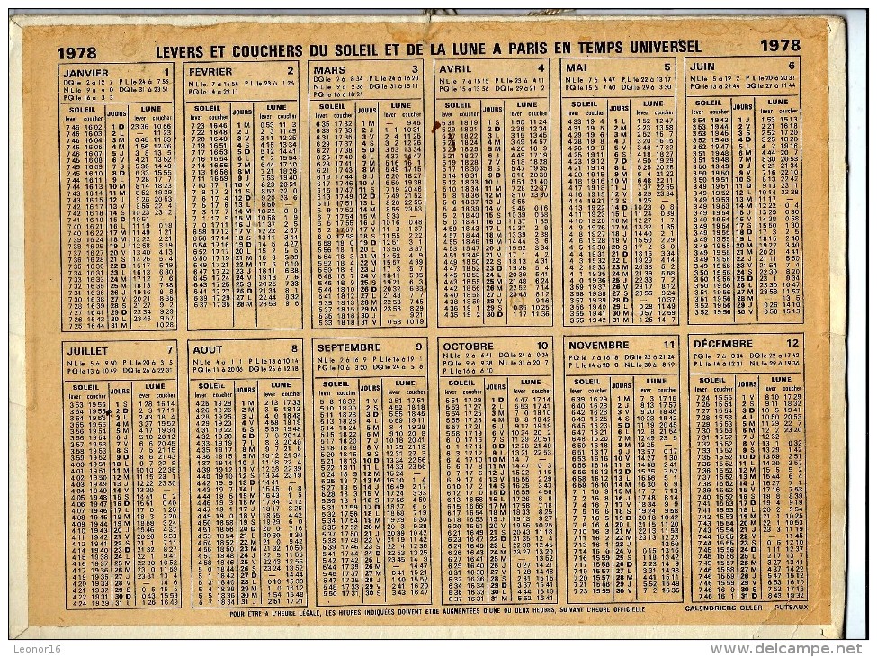 ALMANACH DES P.T.T 1978   -  ** PRES DES HOUCHES (74) **  - Photo : MOUSSERON  -  Calendrier *OLLER * N° 103 - Big : 1971-80