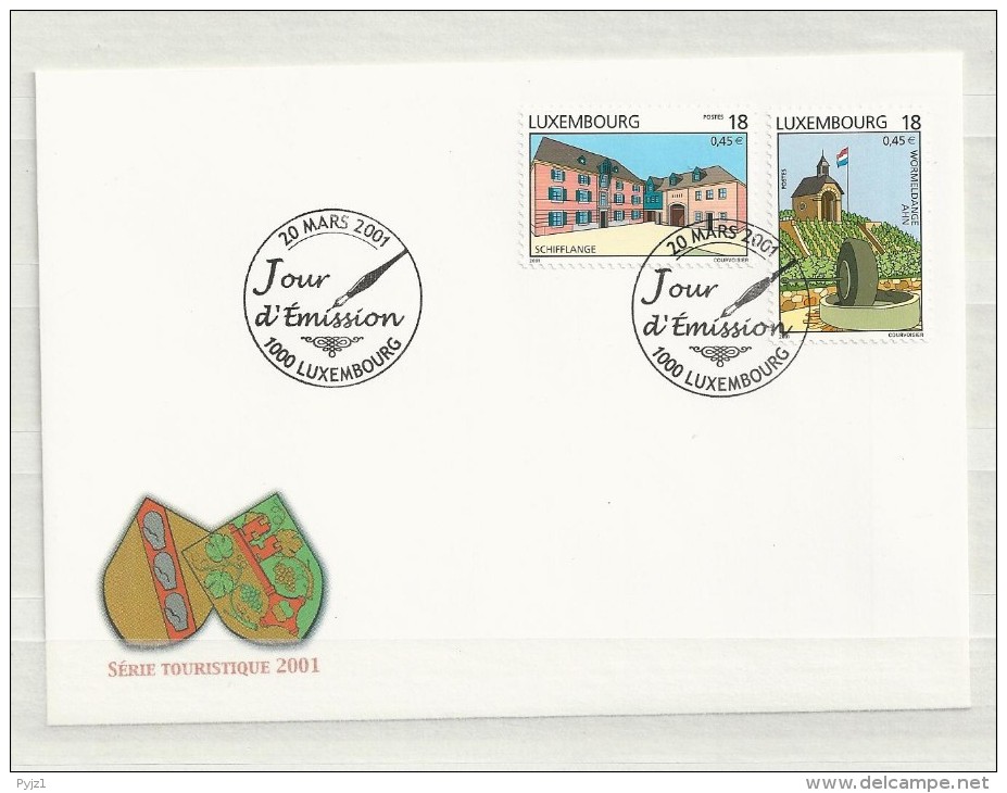 2001 FDC Luxemburg - Cartas & Documentos