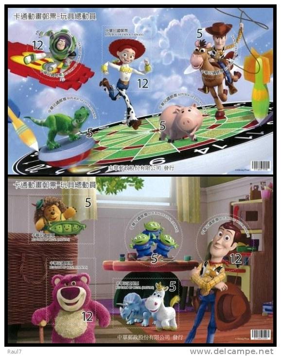 CHINA -TAIWAN 2012 - Disney, Toy Story 3 - 2 BF Neufs // 2 Mnh Sheetlets - Neufs