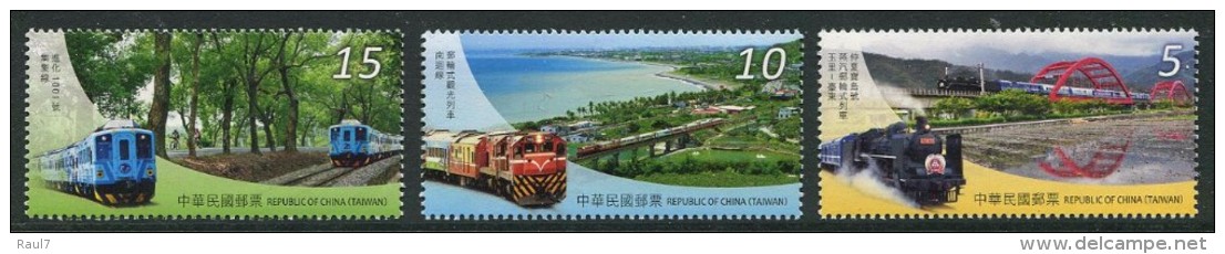 TAIWAN 2015 - Trains, Paysages - 3 Val Neuf // Mnh - Neufs