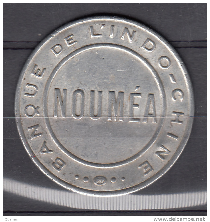 New Caledonia (Nouvelle-Caledonie) Yvert#95* Encapsulated Emergency Coin Issued By The Bank Of Indo China In Noumea - Neufs