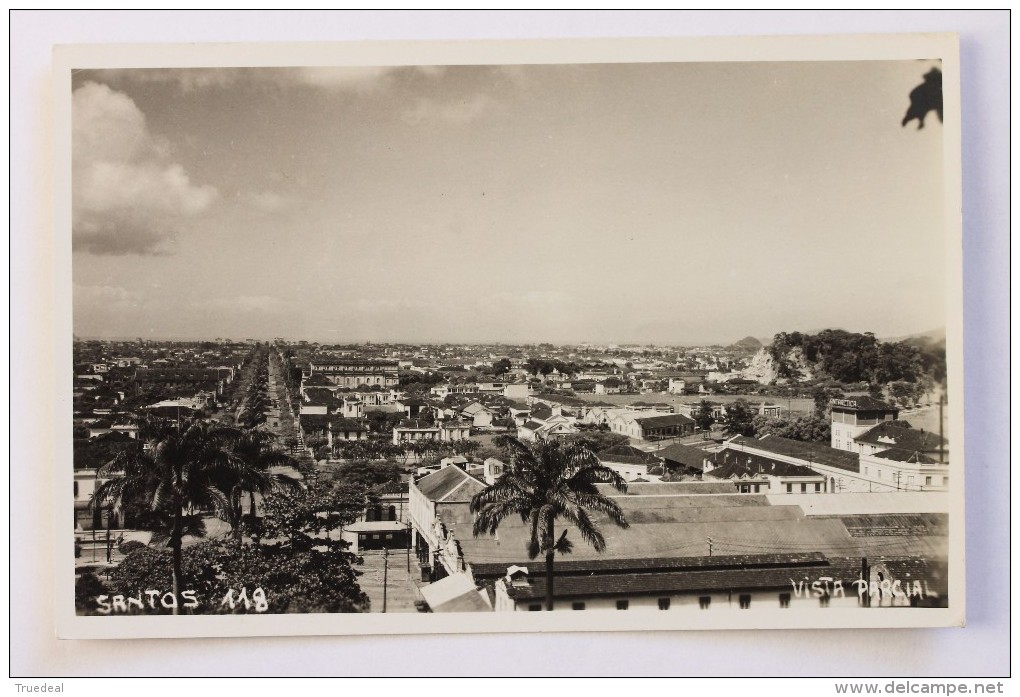 BRASIL, SANTOS, VISTA PARCIAL, Real Photo Postcard RPPC - Other & Unclassified