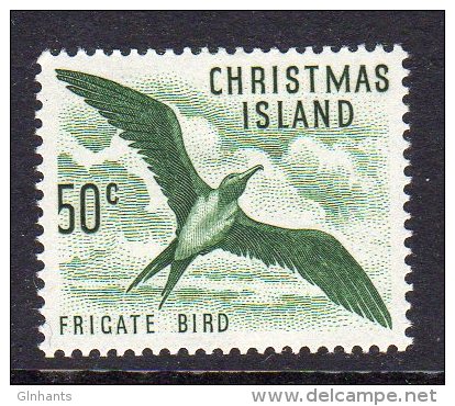 CHRISTMAS ISLAND - 1963 50c DEFINITIVE FRIGATE BIRD STAMP FINE MNH ** SG19 - Christmas Island