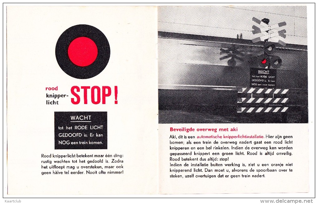'AHOB'  - 'Automatische Halve Overweg Bomen'  -1962 -  Nederlandse Spoorwegen (See 3 Scans) - Eisenbahnverkehr