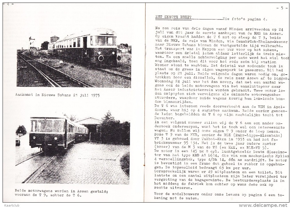 'DE BUFFER' - N.M.S. - 1e Jaargang - Nummer 1 - Sept./okt. 1975 -  Noordnederlandse Museum Spoorbaan - (See 3 Scans) - Railway
