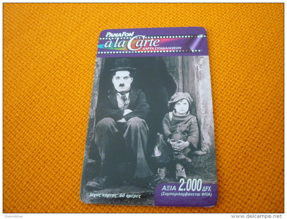 Charlie Chaplin/ Charlot/Cinema Greece Prepaid Phonecard - Cinéma