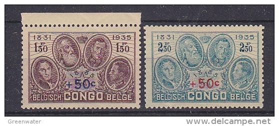 Belgish Congo 1936 Gedenkteken Koning Albert 2w Met Opdruk  ** Mnh (27536) - Ongebruikt