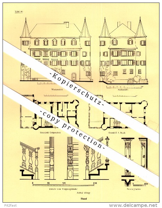 Photographien / Ansichten , 1937 , Staad / Thal SG , Risegg , Greifenstein , Prospekt , Fotos , Architektur !!! - Thal