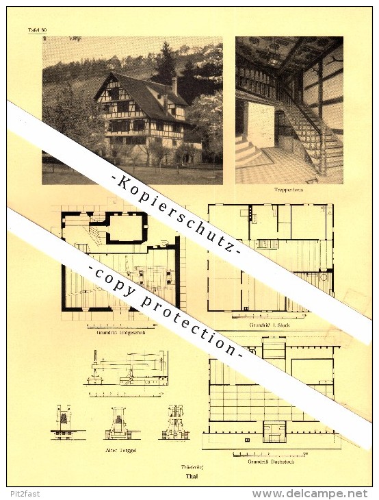 Photographien / Ansichten , 1937 , Thal SG , Haus Stauffacher , Trüeterhof , Prospekt , Fotos , Architektur !!! - Thal