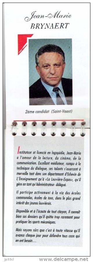 La Louvière : Les Candidats Socialistes Aux élections Communales De 1994 : Debauque Brynaert Bodson Staquet Gobert Etc. - Historical Documents