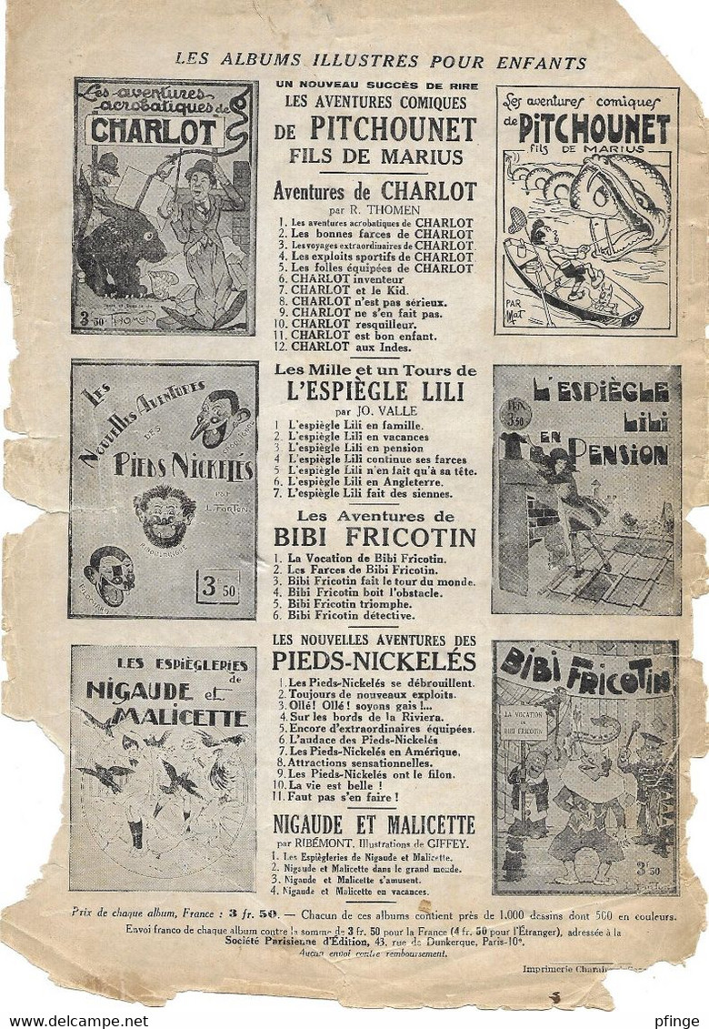 L'espiègle Lili Fait Des Siennes  - Les Mille Et Un Tours De L'espiègle Lili N° 7 , Edition Originale 1934 - Lili L'Espiègle