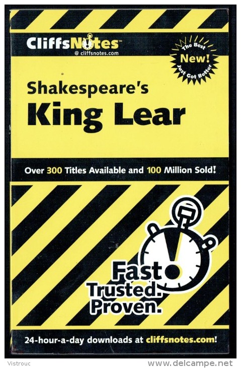 CLIFFsNOTES ON "  King Lear ", By W. SHAKESPEARE - Notes By Sheri METZGER, Ph. D. (2 Scans). - Autres & Non Classés