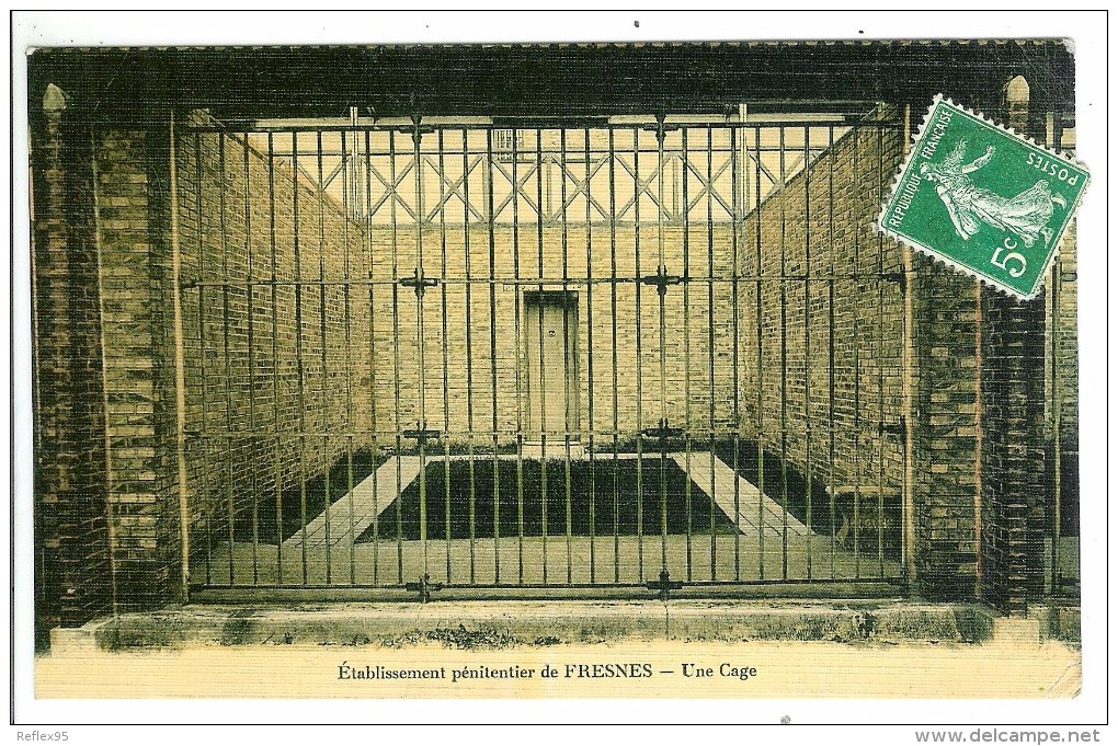 FRESNES - Etablissement Pénitentier - Une Cage ( Carte Toilée ) - Fresnes