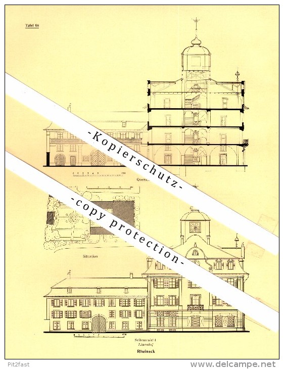 Photographien / Ansichten , 1937 , Rheineck SG , Löwenhof , Prospekt , Fotos , Architektur !!! - Rheineck