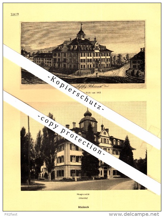 Photographien / Ansichten , 1937 , Rheineck SG , Löwenhof , Prospekt , Fotos , Architektur !!! - Rheineck