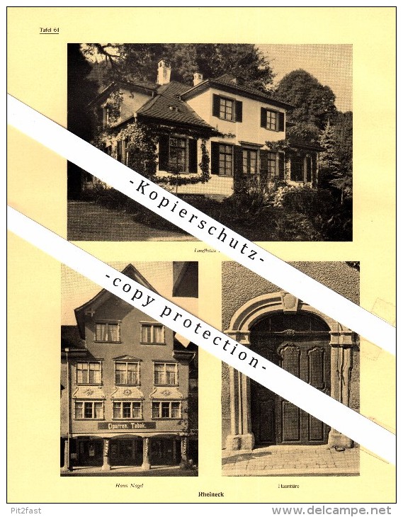 Photographien / Ansichten , 1937 , Rheineck SG , Bruggerhof , Haus Heß , Nagel ,  Prospekt , Fotos , Architektur !!! - Rheineck