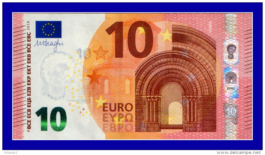 "EB" FRANCE - OBERTHUR  Firma DRAGHI  E007 G5 UNC - 10 Euro