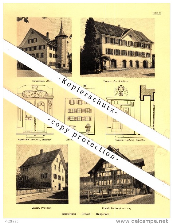 Photographien / Ansichten , 1937 , Schmerikon , Uznach , Rapperswil , Weesen , Kaltbrunn  Prospekt , Fotos , Architektur - Kaltbrunn