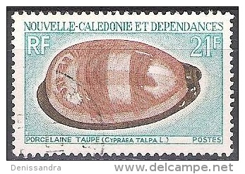 Nouvelle-Calédonie 1970 Yvert 371 O Cote (2015) 5.20 Euro Coquillage Porcelaine Taupe Cachet Rond - Gebraucht