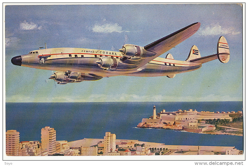 Cubana De Aviacion 1957 Super Constellation Semana De La Carte Aerea Nassau Haiti Bermuda Azores - 1946-....: Moderne